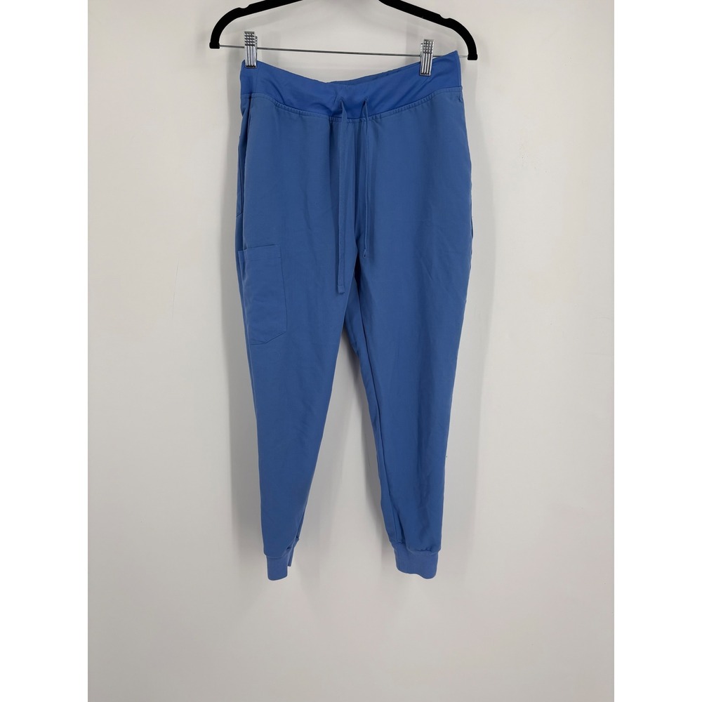 Mandala Equa-Tek Scrub Joggers Blue Petite Small P-S Medical Cargo Pants
